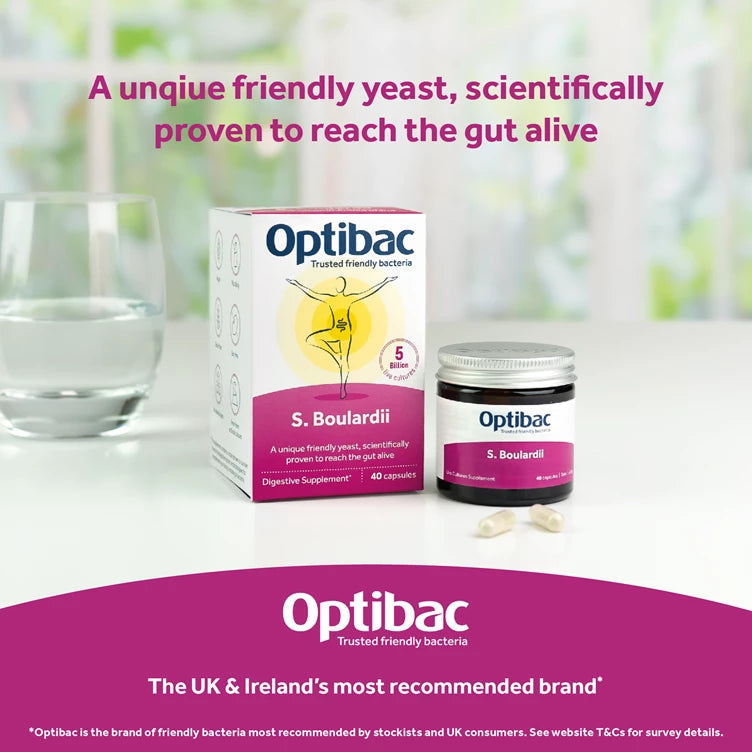 Optibac Saccharomyces Boulardii x40 Capsules