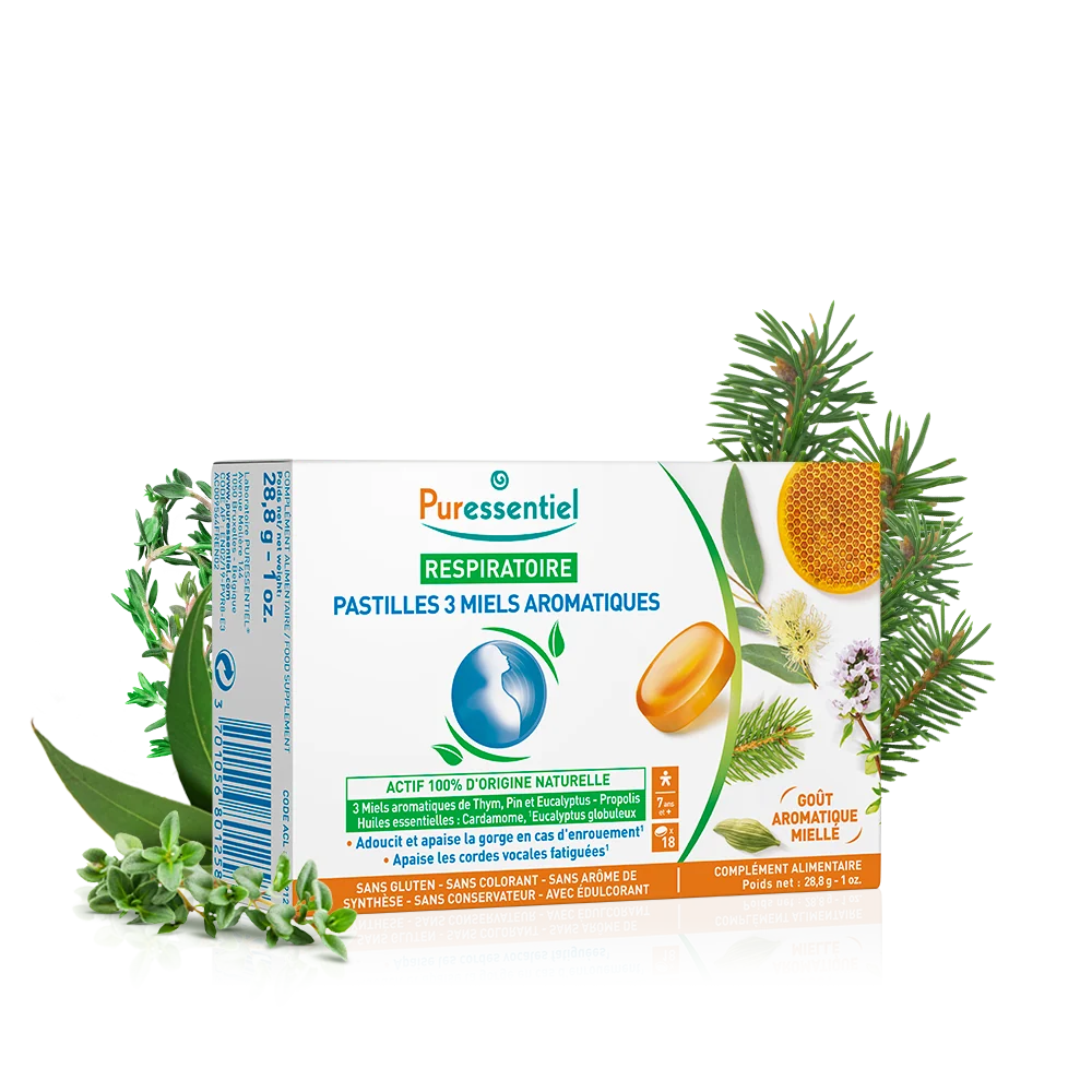 Puressentiel Respiratory Lozenges With 3 Honeys
