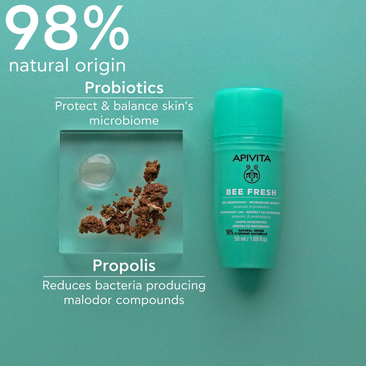 Apivita Bee Fresh 24h Deodorant Microbiome Respect 50ml