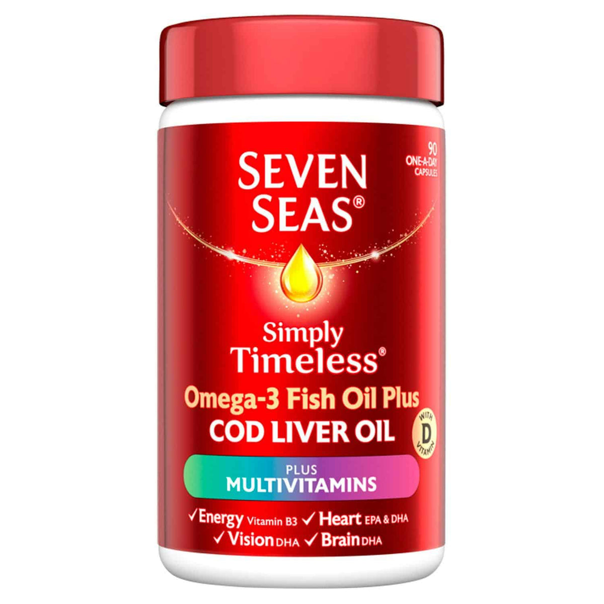 Seven Seas Cod Liver Oil Plus Multivitamins x90 Capsules