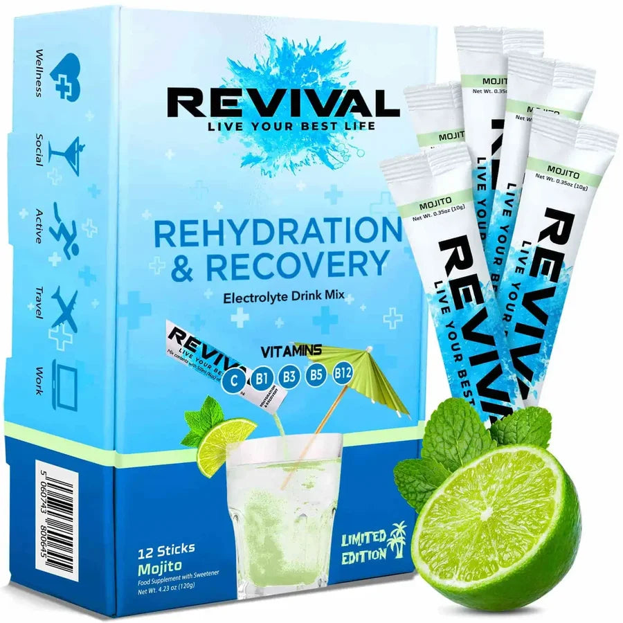 Revival Rehydration & Recovery Electrolyte Drink Mojito x12 Sachets
