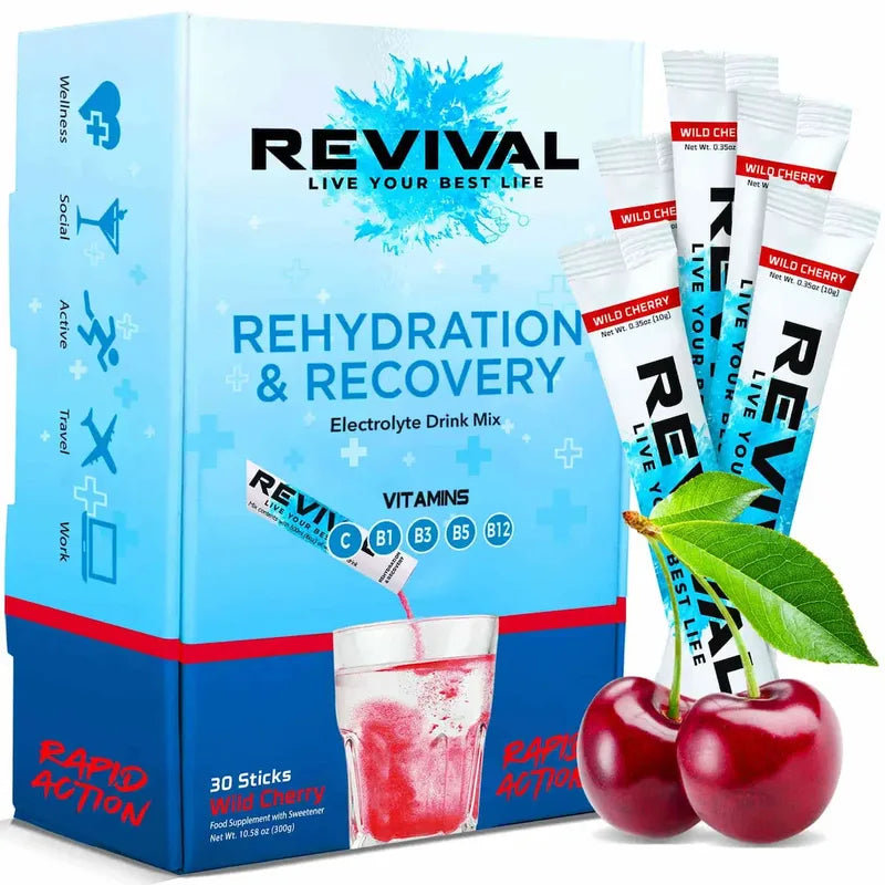 Revival Rehydration & Recovery Electrolyte Drink Wild Cherry x30 Sachets