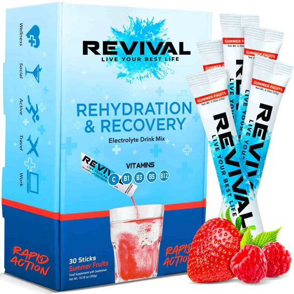 Revival Rehydration & Recovery Electrolyte Drink Mix Summer Fruits x30 Sachets