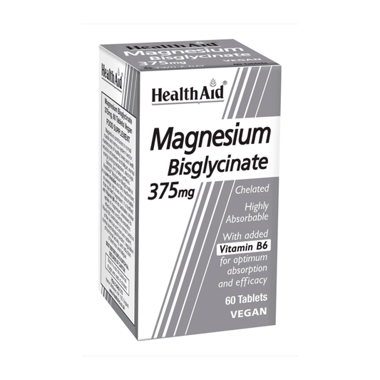 Health Aid Magnesium Bisglycinate 375mg x60 Tablets